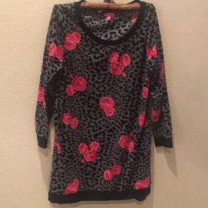Betsey Johnson Rose Animal Print Pajama